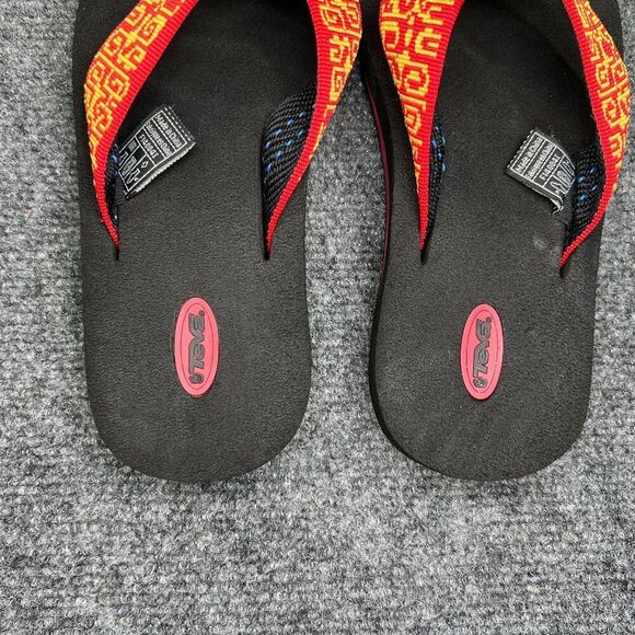 Teva Sandals Women's 6 Red Vintage Toe Post Platform Beach Athletic Flip Flops - Picture 9 of 13